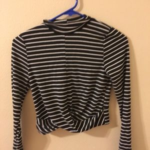 worn once, striped shirt